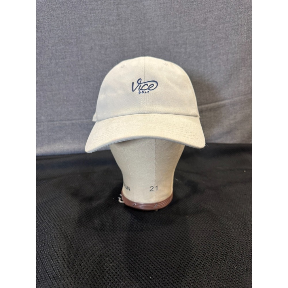 Vice Beige Golf Hat 100% Cotton One Size Fits Most PGA Tour